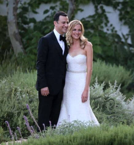 James Kimmel with his bride Molly McNearney on their wedding day.